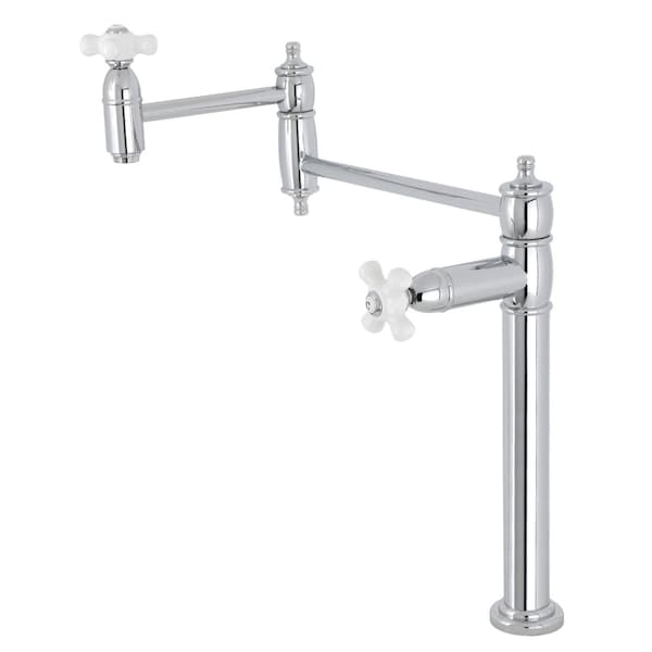 Deck Mount Pot Filler, Polished Chrome